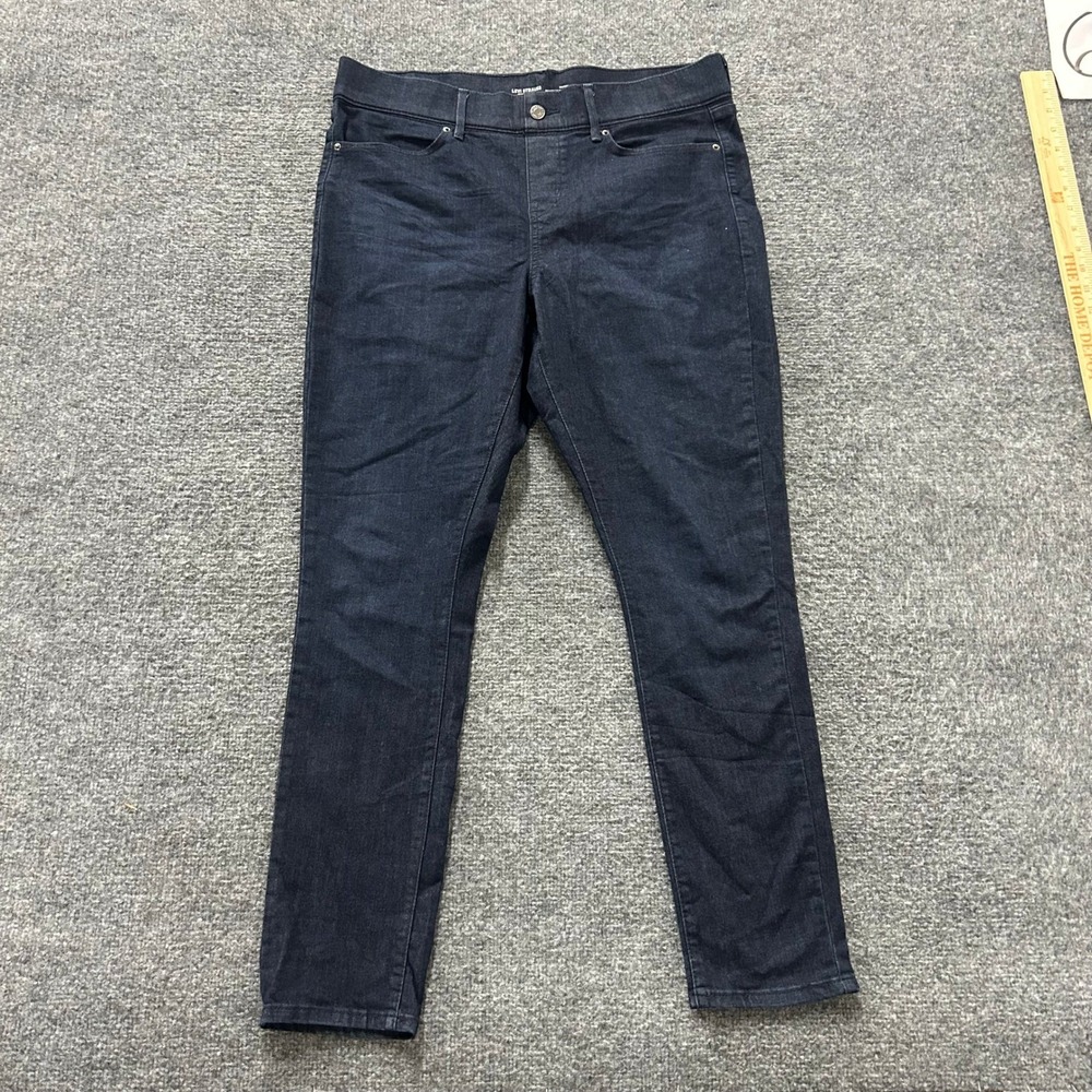 Levi Strauss Signature Jeans Womens Size 14 Dark Blue Perfect Pull-On Skinny Fit